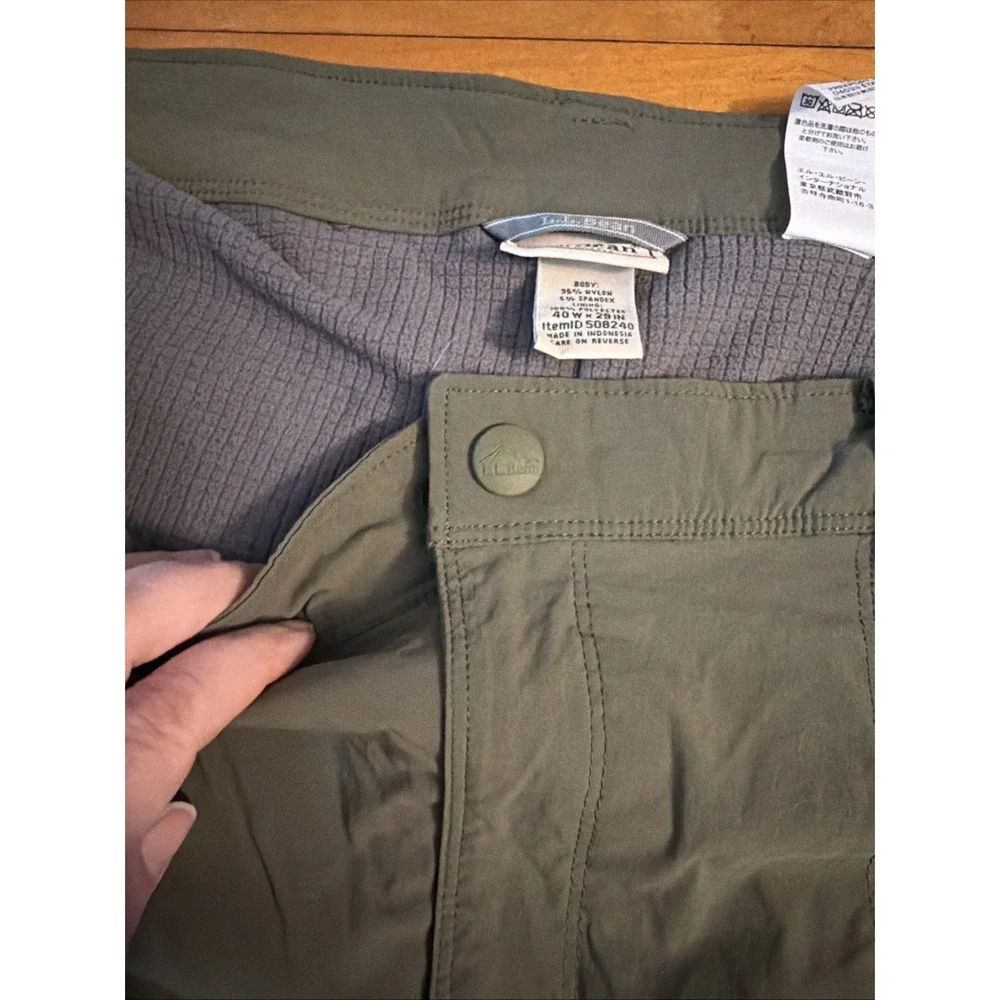 LL Bean Pants Mens 40x29 Cresta Fleece Lined Hiking Quick dry Sun Protection